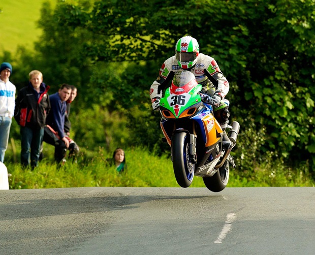 Paul Owen in action at the Isle of Man TT